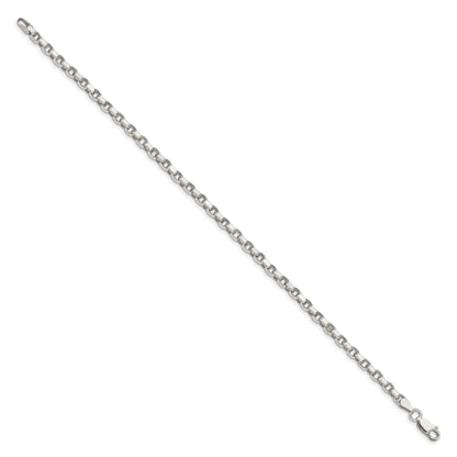 Sterling Silver 3.5mm Diamond-cut Rolo Chain