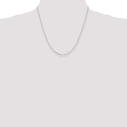 Sterling Silver 2.75mm Elongated Open Link Chain