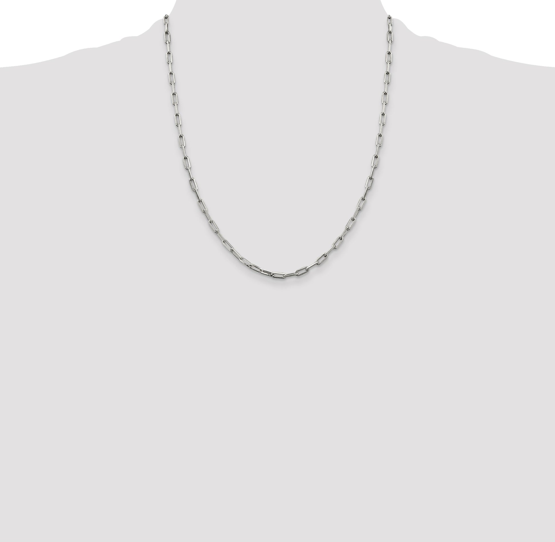 Sterling Silver 3.25mm Elongated Open Link Chain