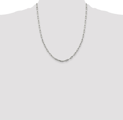 Sterling Silver 3.25mm Elongated Open Link Chain