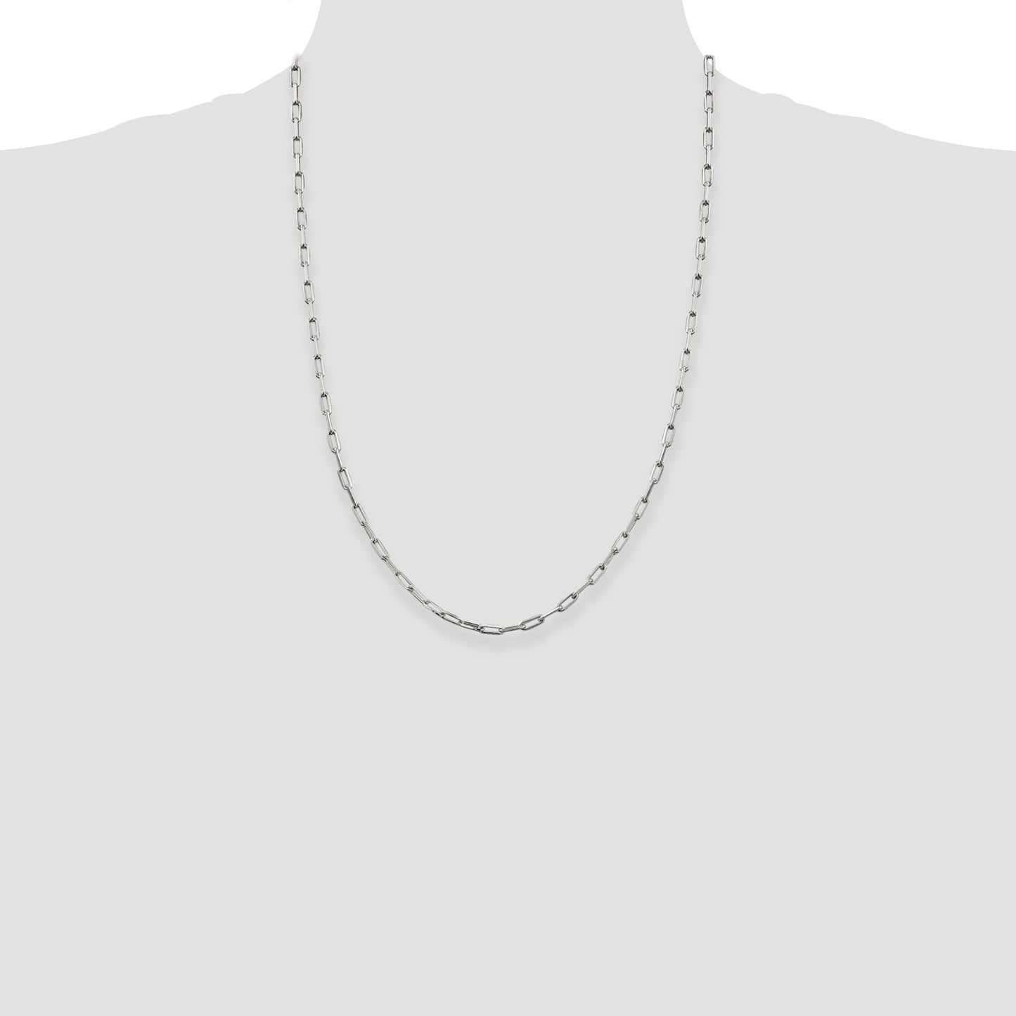 Sterling Silver 3.25mm Elongated Open Link Chain