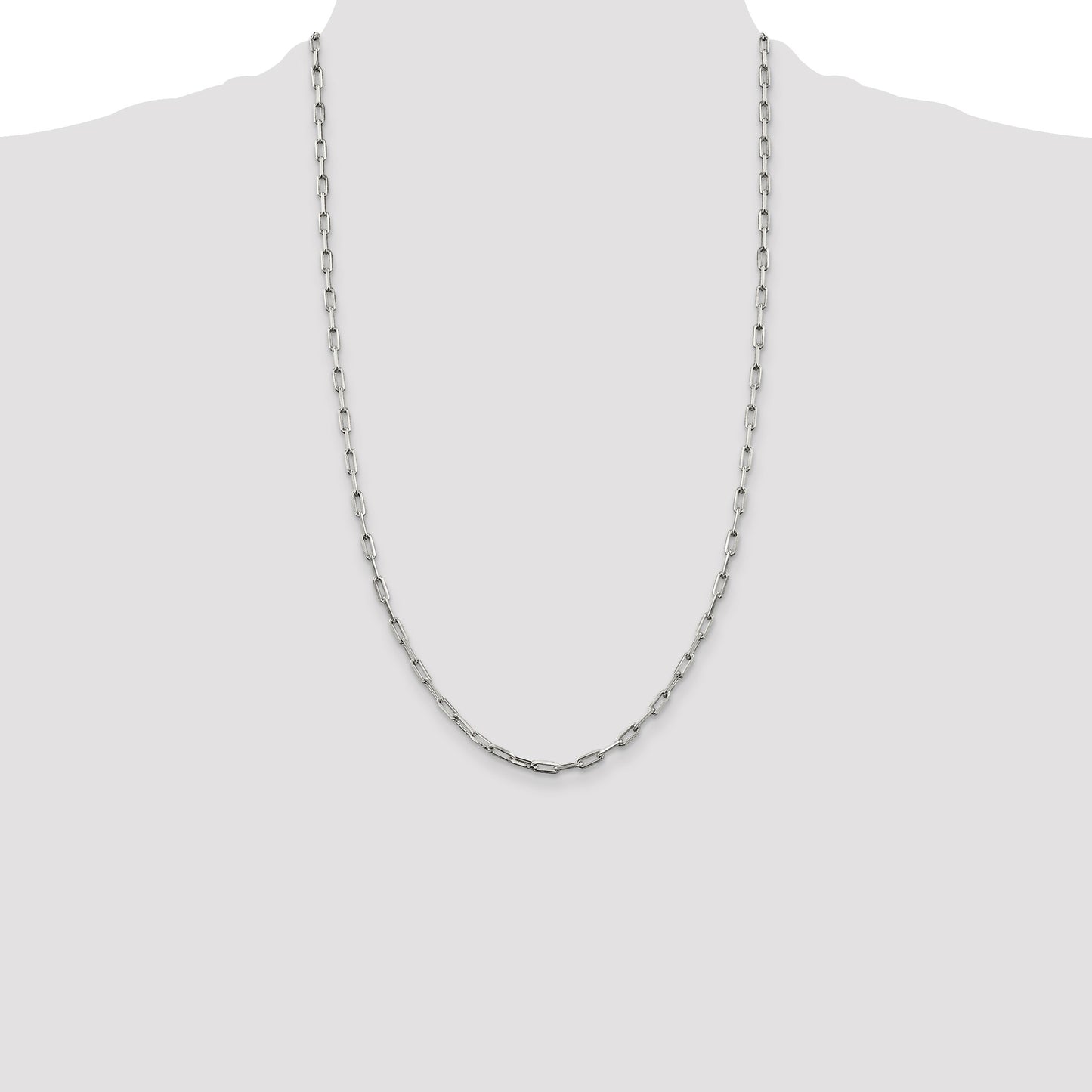 Sterling Silver 3.25mm Elongated Open Link Chain