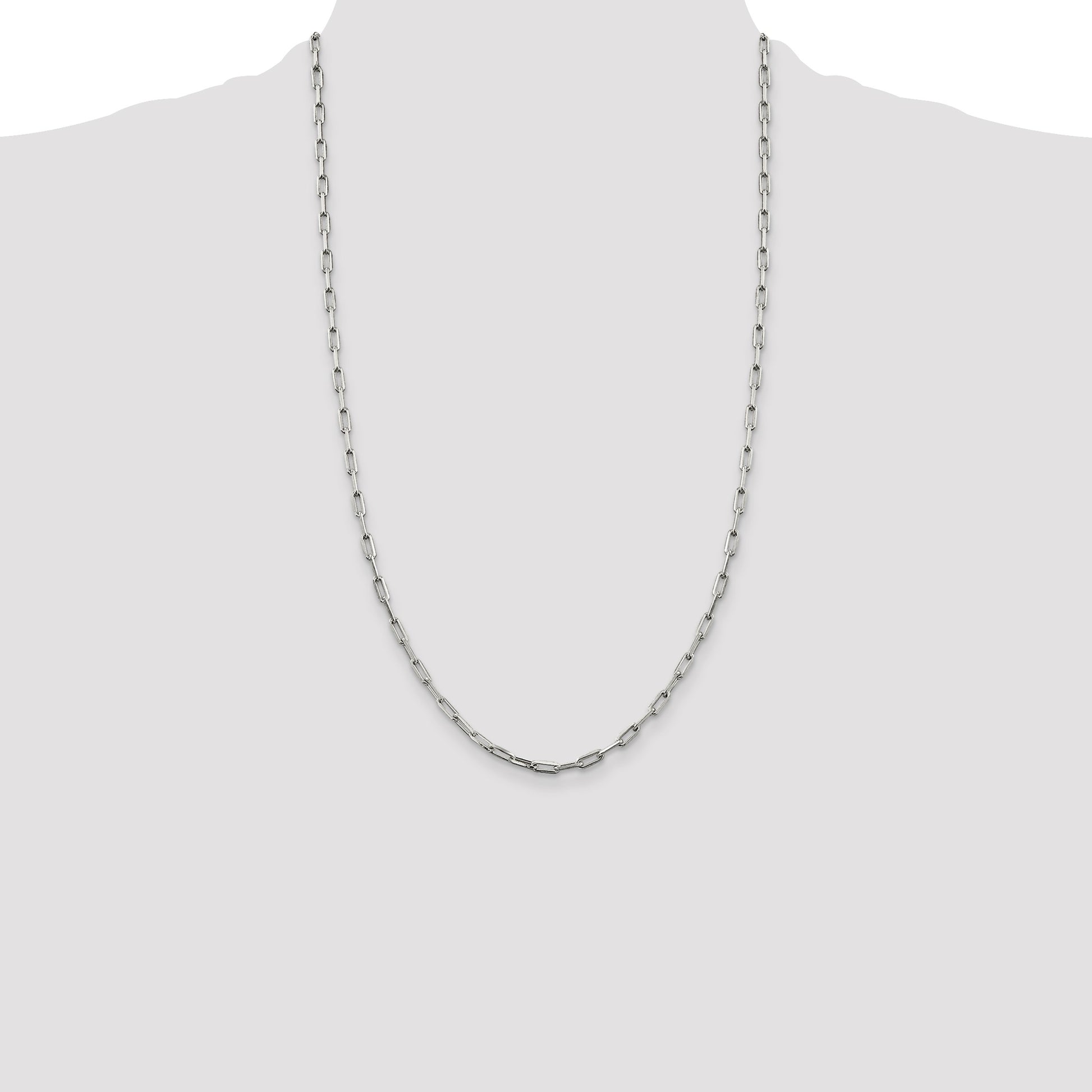 Sterling Silver 3.25mm Elongated Open Link Chain