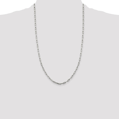 Sterling Silver 3.25mm Elongated Open Link Chain