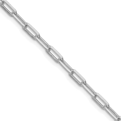 Sterling Silver Rhodium-plated 3.25mm Elongated Open Link Chain