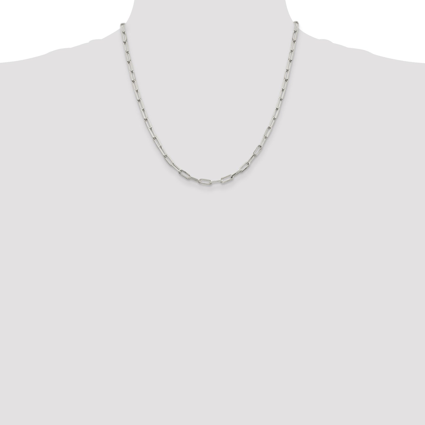Sterling Silver 4.25mm Elongated Open Link Chain