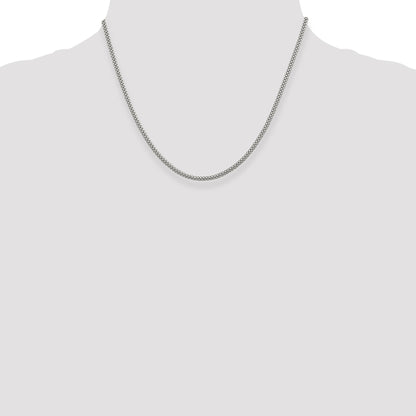 Sterling Silver 2.4mm Corona Chain