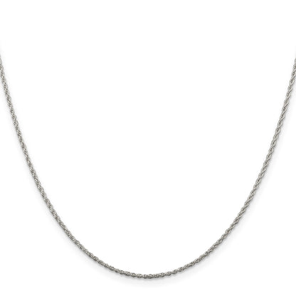 Sterling Silver 1.3mm Loose Rope Chain w/2in ext.