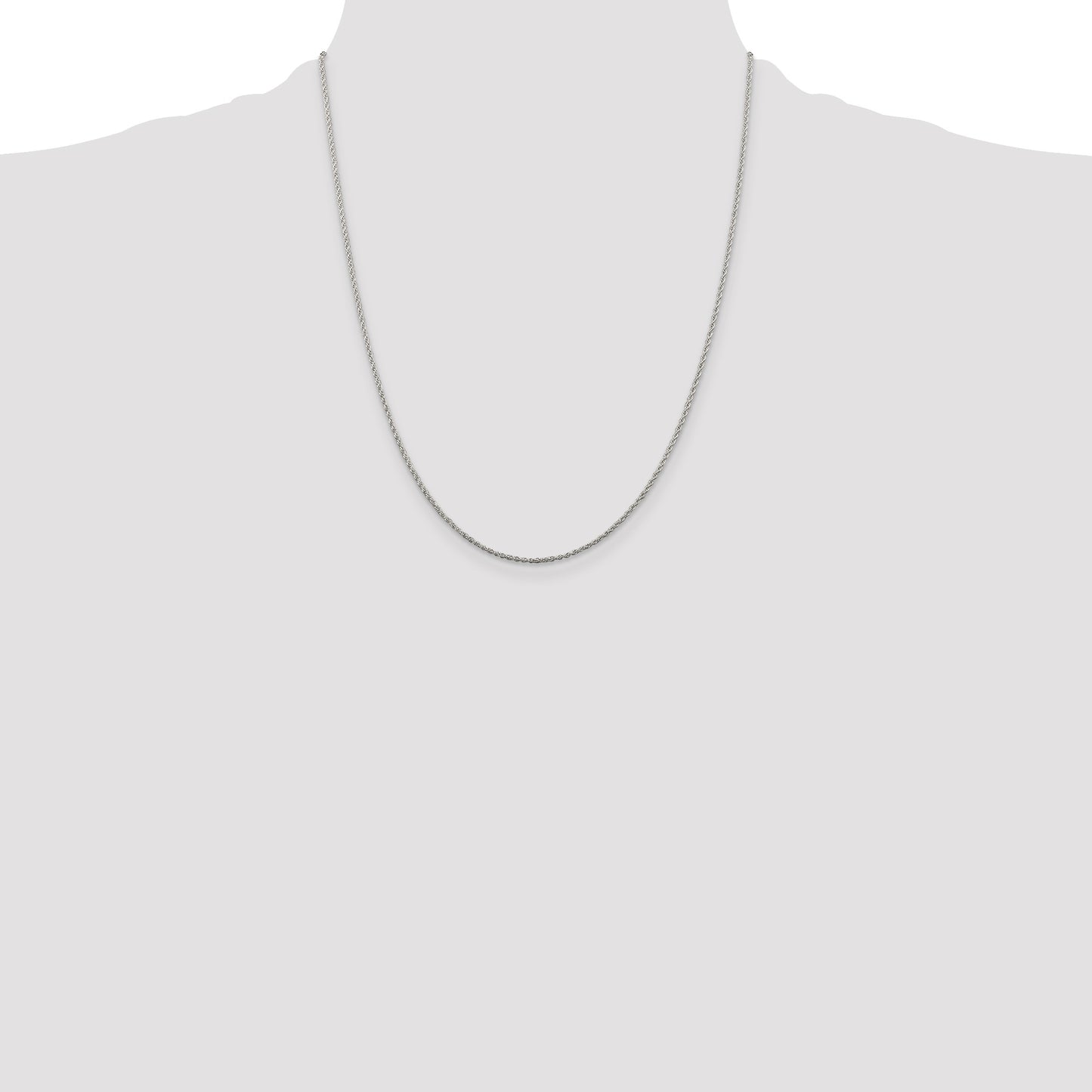Sterling Silver 1.3mm Loose Rope Chain