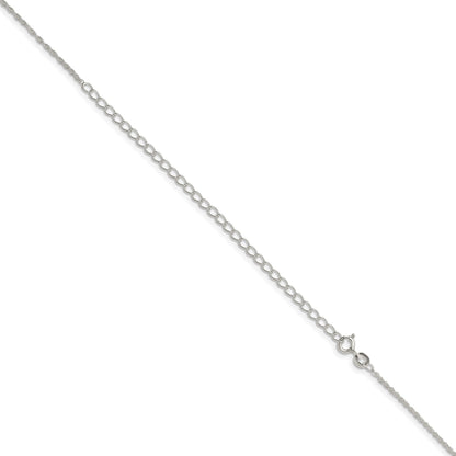 Sterling Silver 1.3mm Loose Rope Chain w/4in ext.