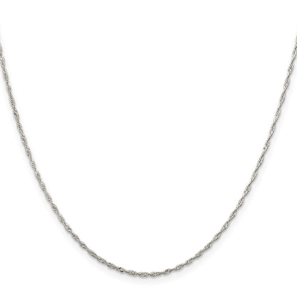 Sterling Silver 1.4mm Singapore Chain w/2in ext.