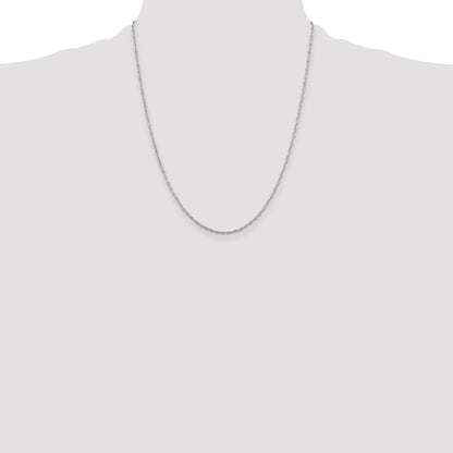 Sterling Silver 1.4mm Singapore Chain w/4in ext.