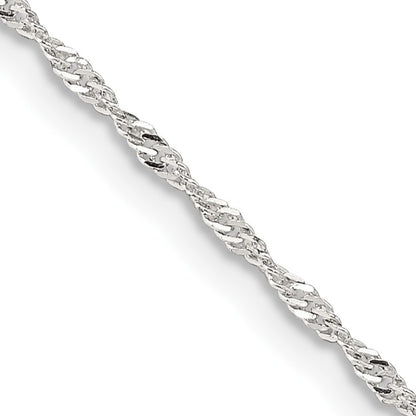 Sterling Silver 1.4mm Singapore Chain w/4in ext.