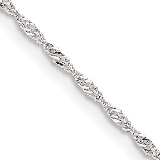 Sterling Silver 1.4mm Singapore Chain