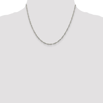 Sterling Silver 2.25mm Singapore Chain