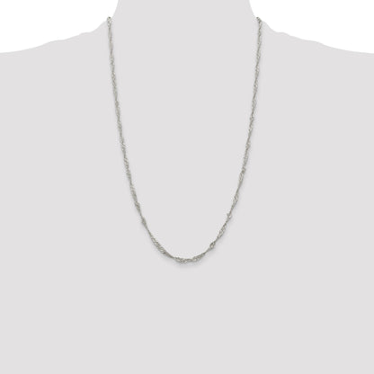 Sterling Silver 3mm Singapore Chain