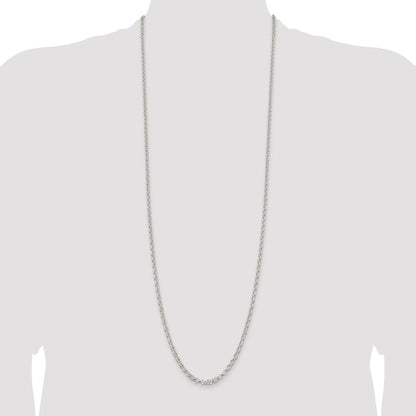 Sterling Silver Rhodium-plated 3.5mm Rolo Chain