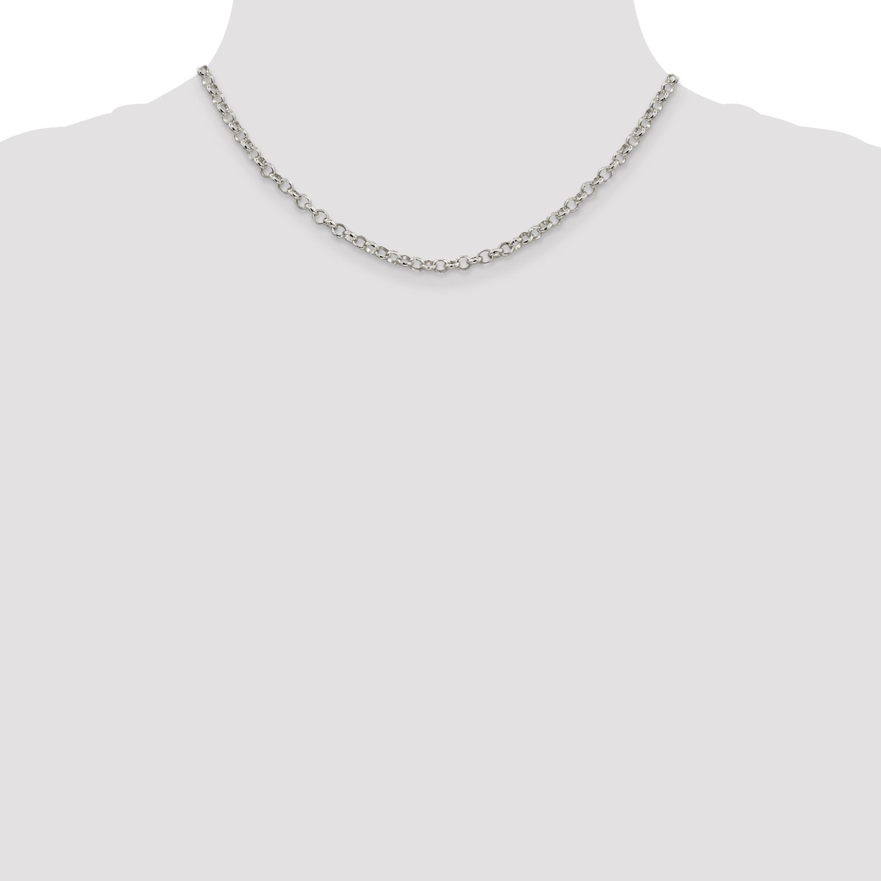 Sterling Silver 4mm Rolo Chain