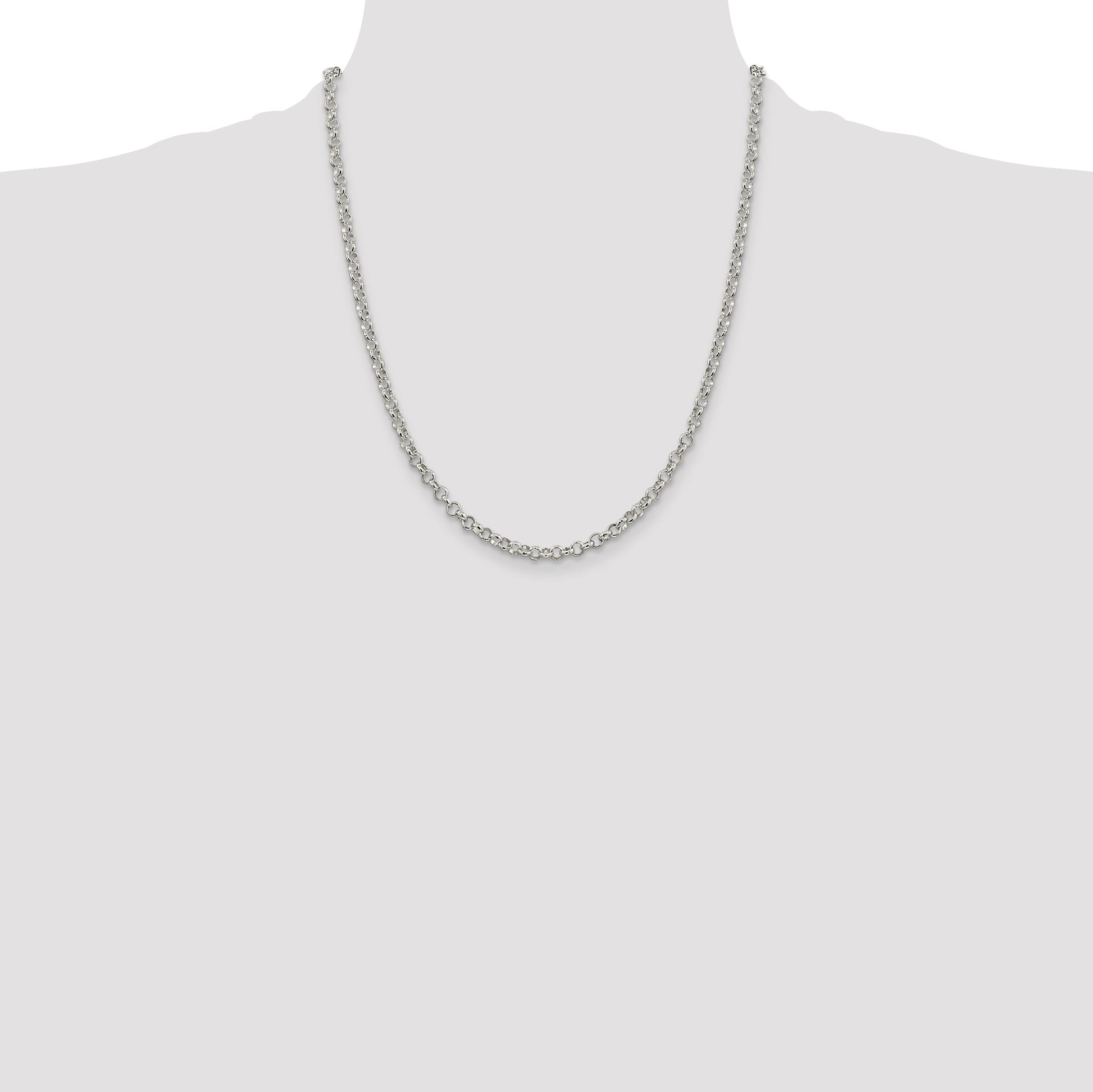 Sterling Silver 4mm Rolo Chain