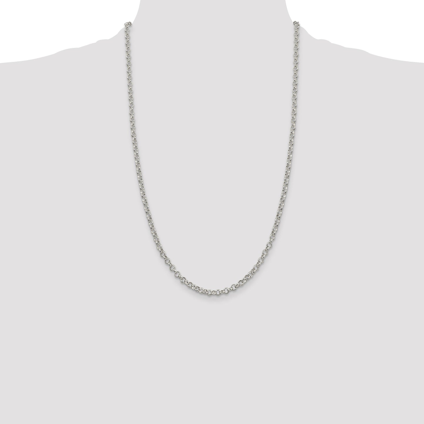 Sterling Silver 4mm Rolo Chain