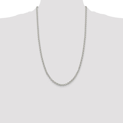 Sterling Silver 4mm Rolo Chain