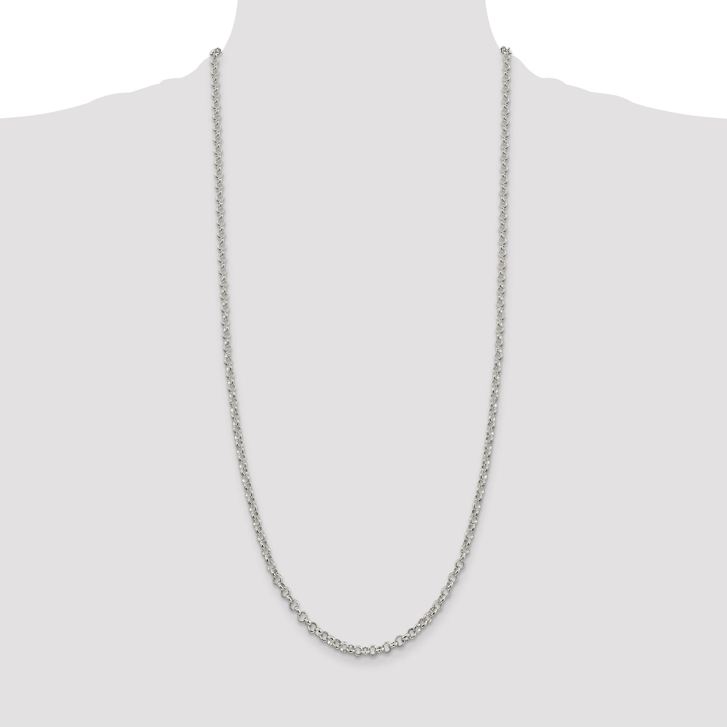 Sterling Silver 4mm Rolo Chain