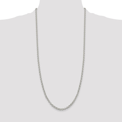 Sterling Silver 4mm Rolo Chain