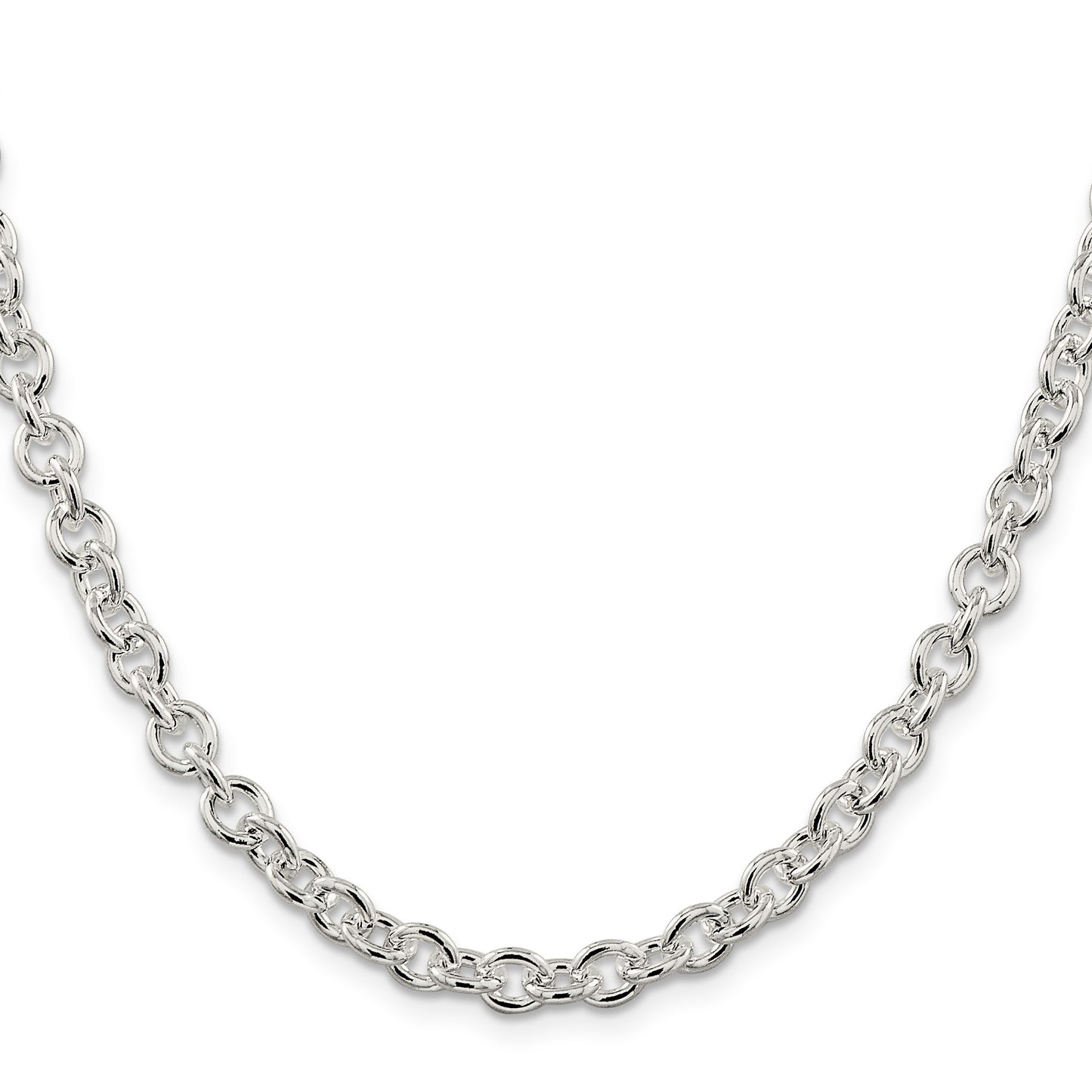 Sterling Silver 6.1mm Cable Chain