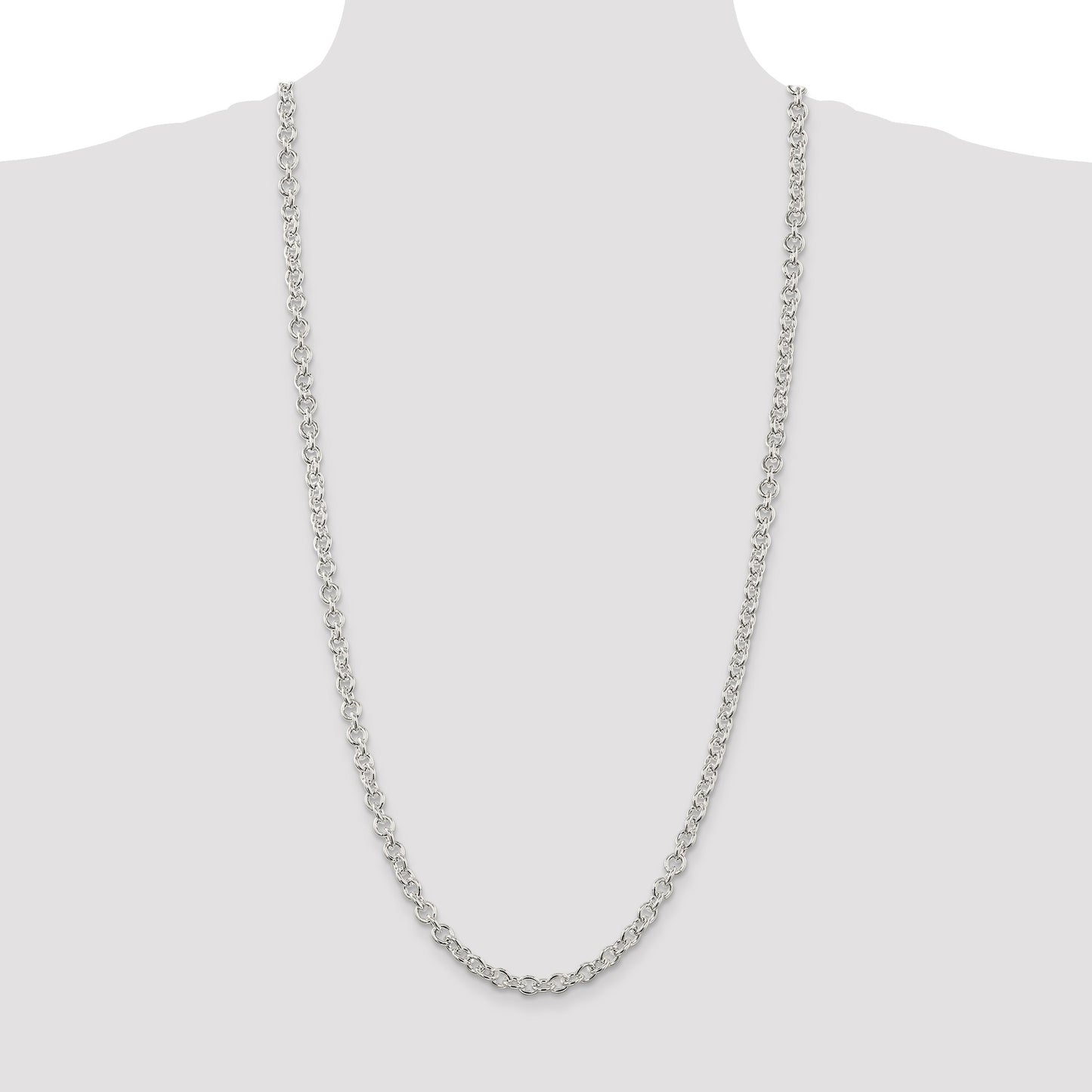 Sterling Silver 6.1mm Cable Chain