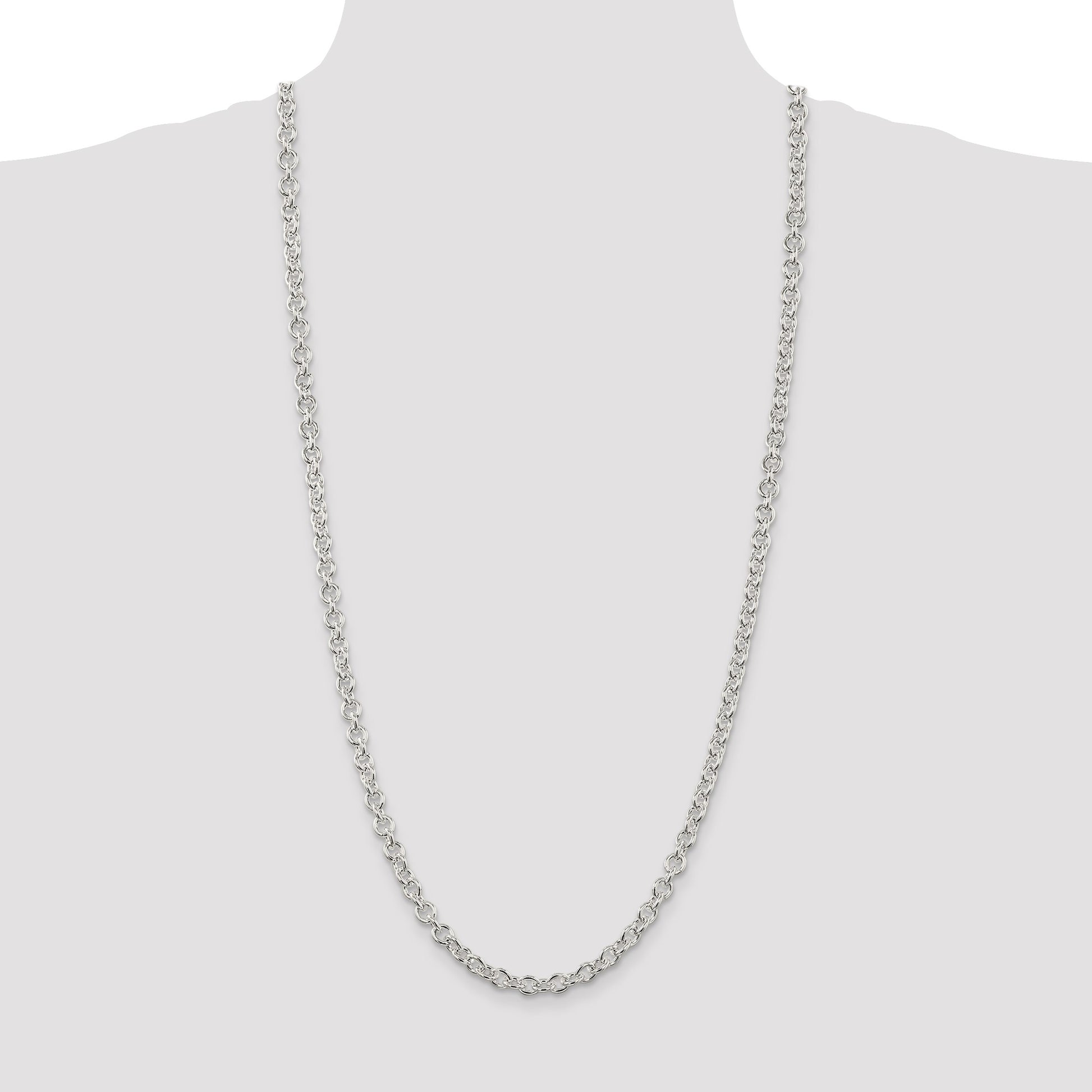 Sterling Silver 6.1mm Cable Chain