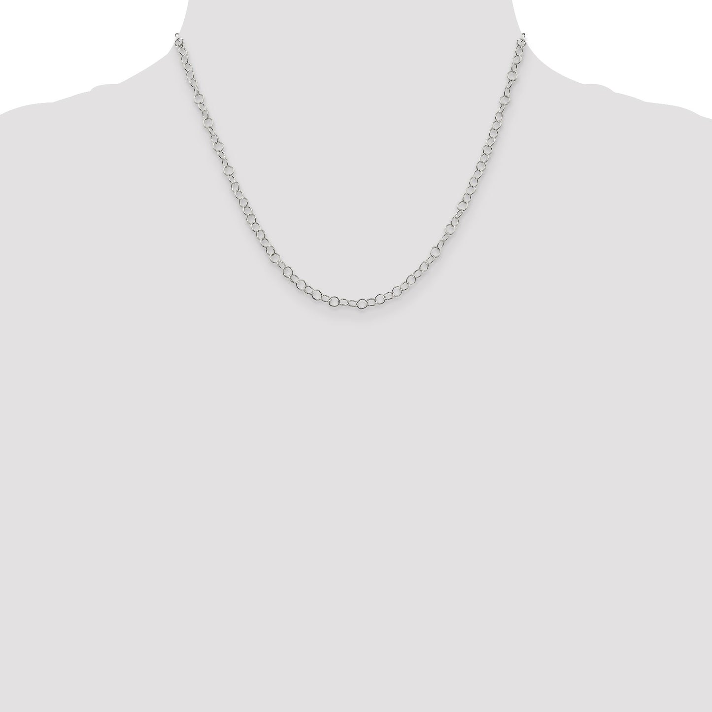 Sterling Silver 3.5mm Fancy Cable Chain