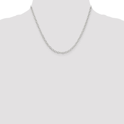 Sterling Silver 3.5mm Fancy Cable Chain