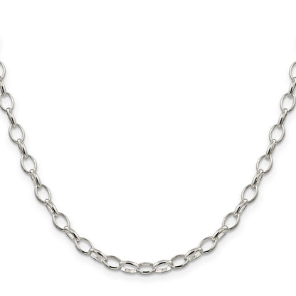 Sterling Silver 5mm Fancy Rolo Chain Necklace