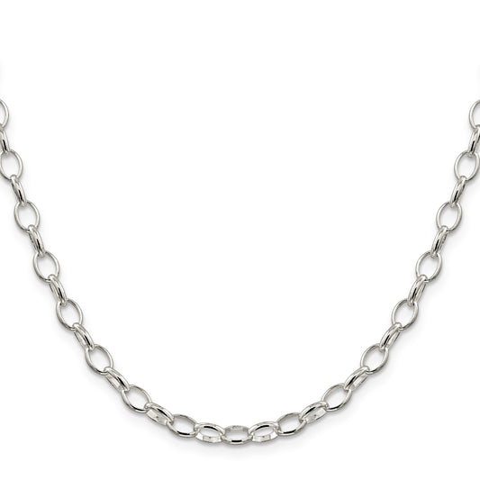 Sterling Silver 5mm Fancy Rolo Chain