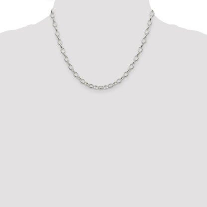 Sterling Silver 5mm Fancy Rolo Chain