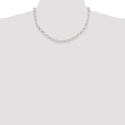 Sterling Silver 6.1mm Fancy Patterned Rolo Chain