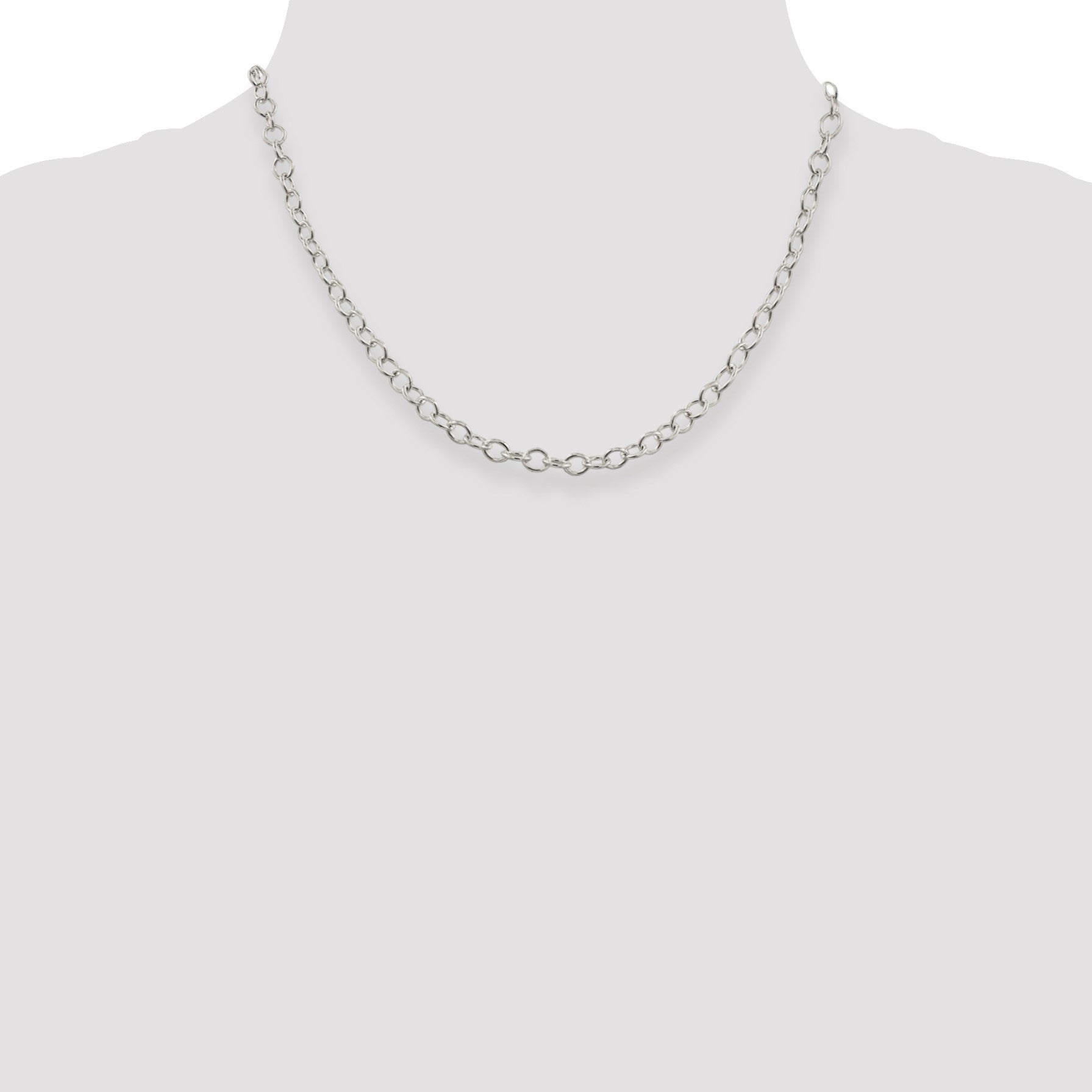 Sterling Silver 5.3mm Oval Cable Chain
