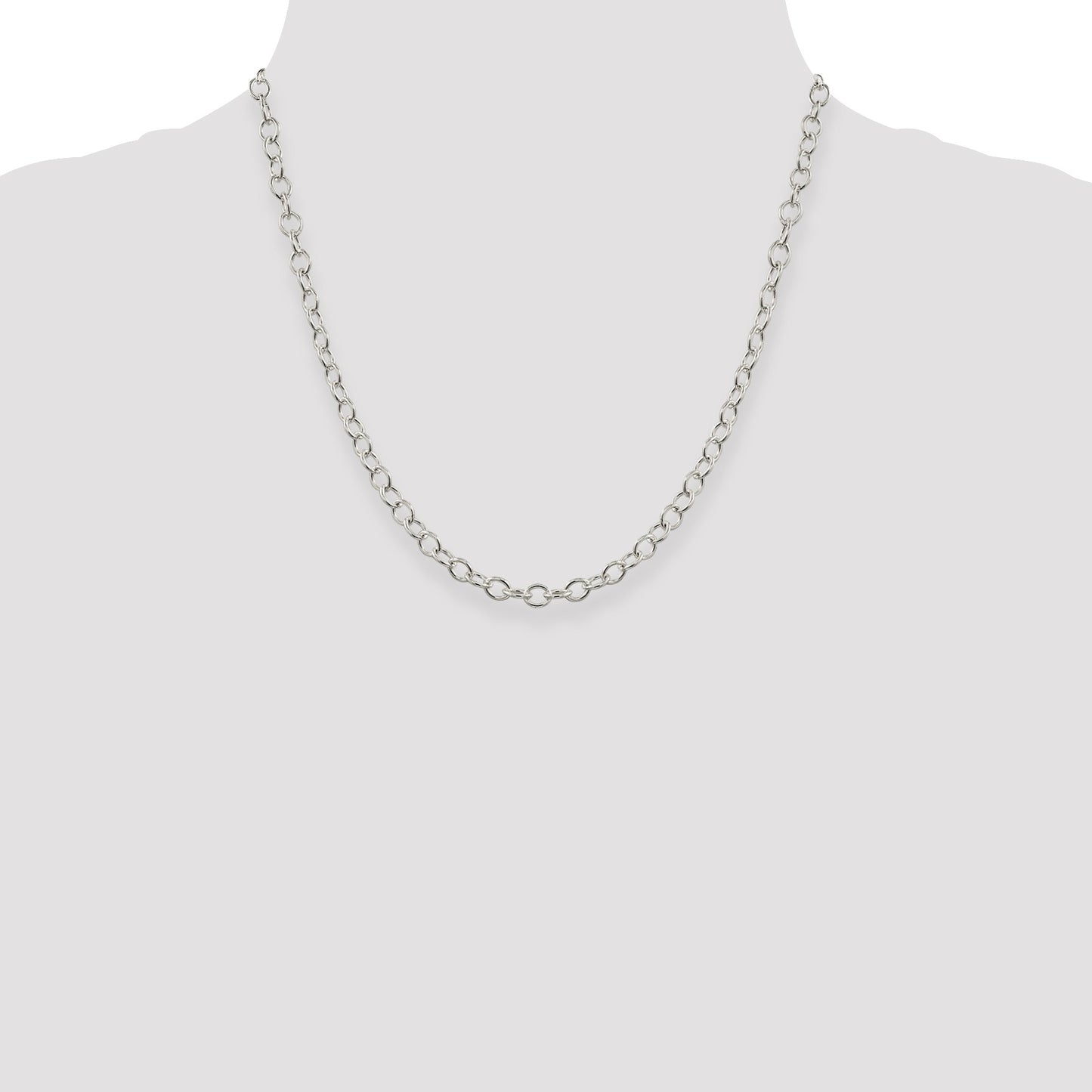 Sterling Silver 5.3mm Oval Cable Chain