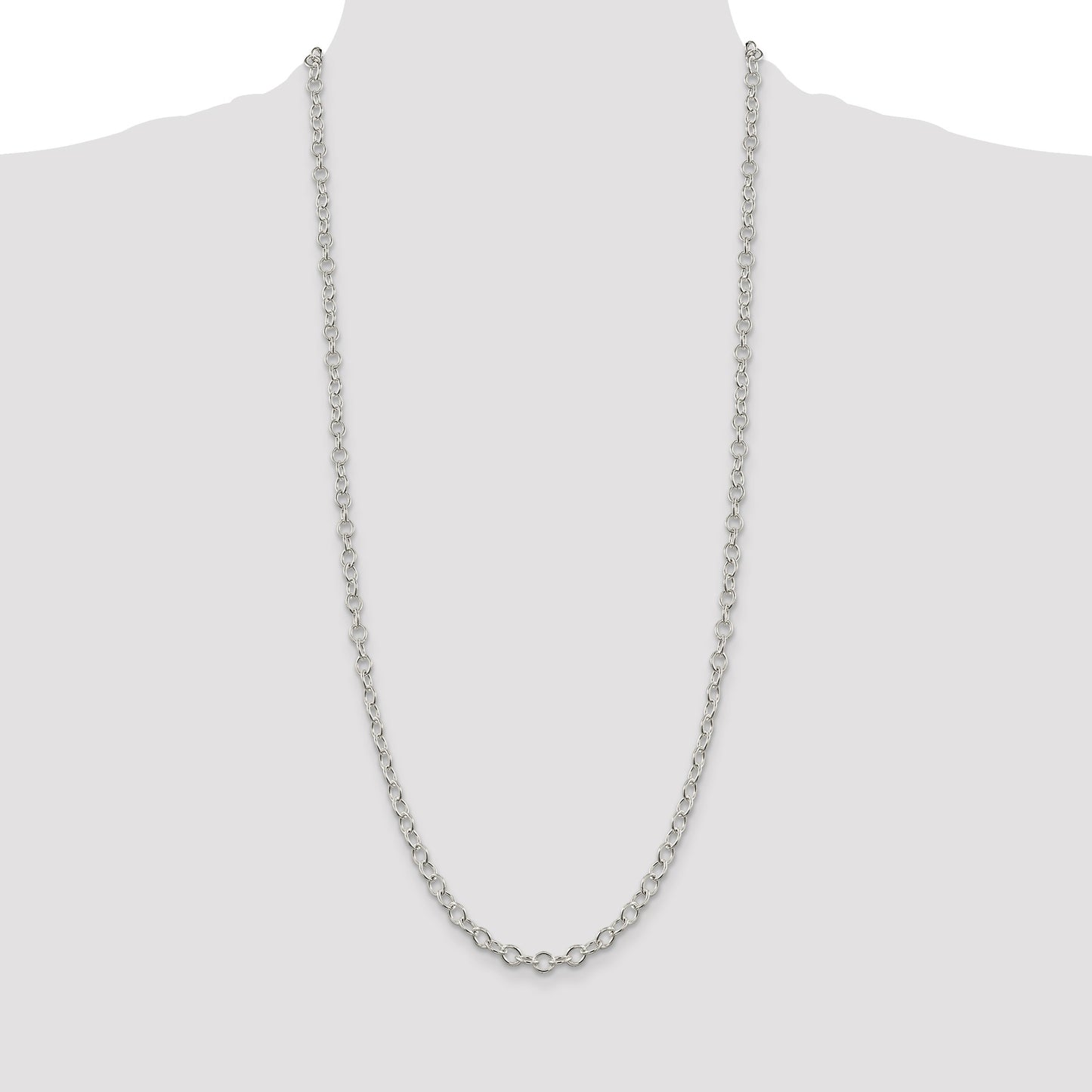 Sterling Silver 5.3mm Oval Cable Chain