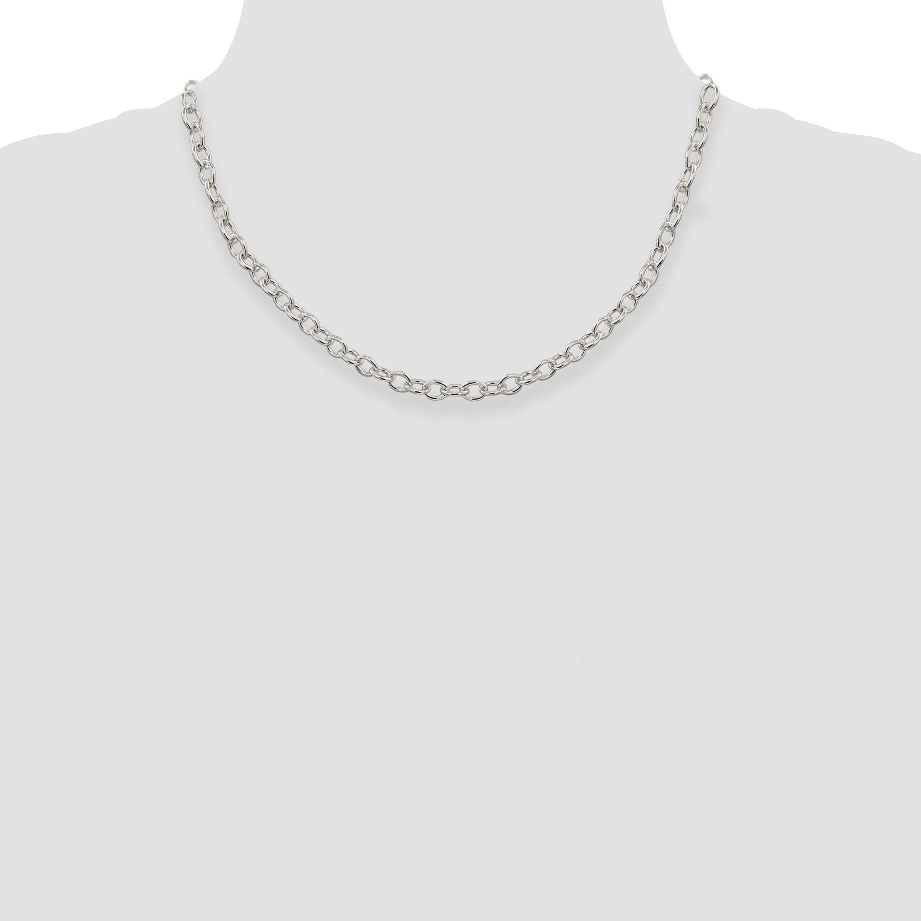 Sterling Silver 5.75mm Oval Cable Chain