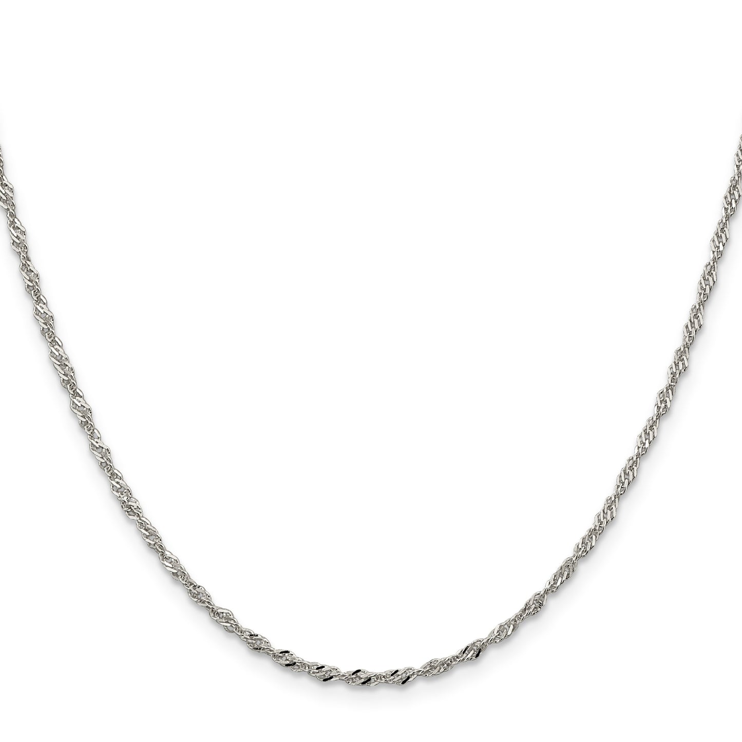 Sterling Silver 2mm Singapore Chain