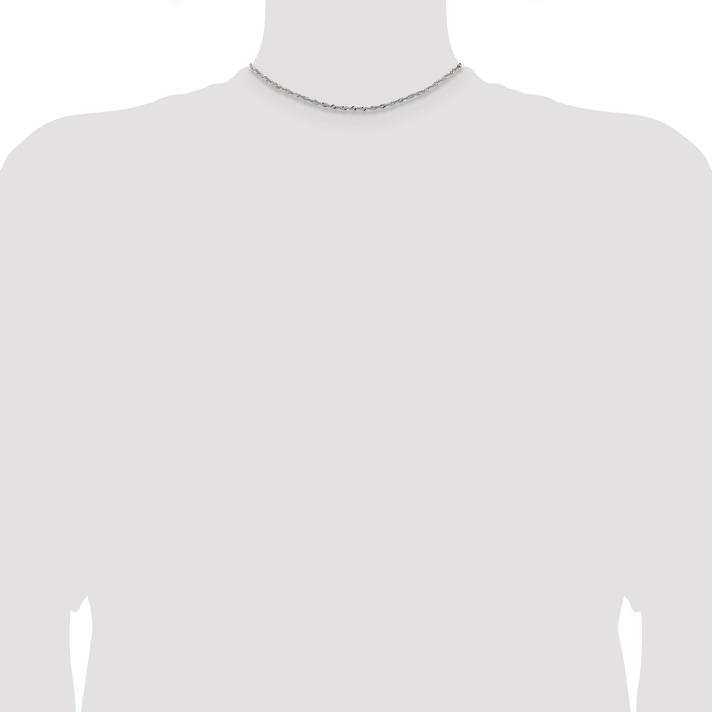 Sterling Silver 2mm Singapore Chain