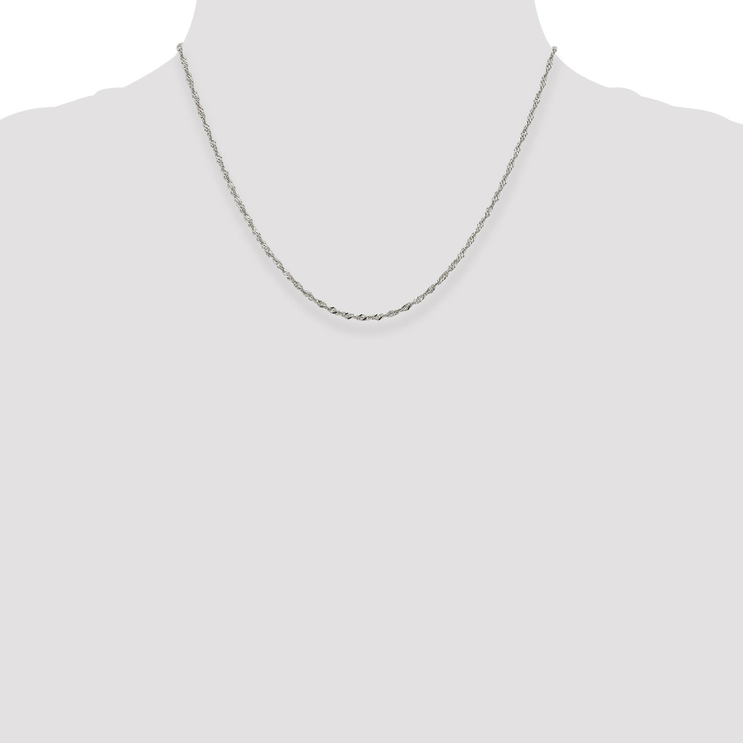 Sterling Silver 2mm Singapore Chain w/2in ext.