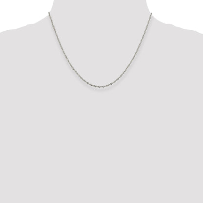Sterling Silver 2mm Singapore Chain w/2in ext.