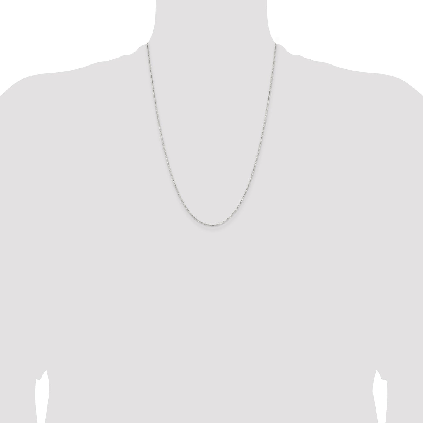 Sterling Silver 1.2mm Figaro Chain
