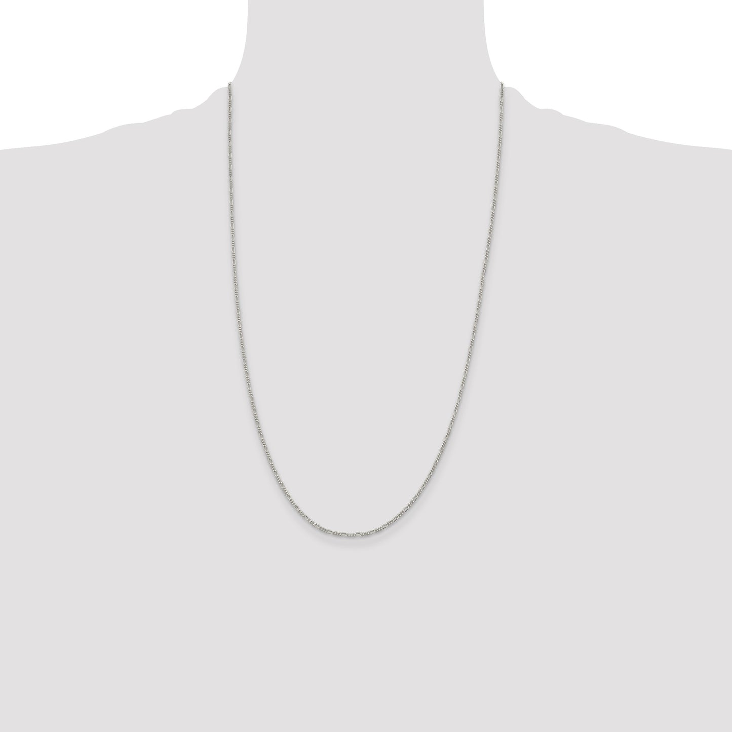 Sterling Silver 1.4mm Figaro Chain