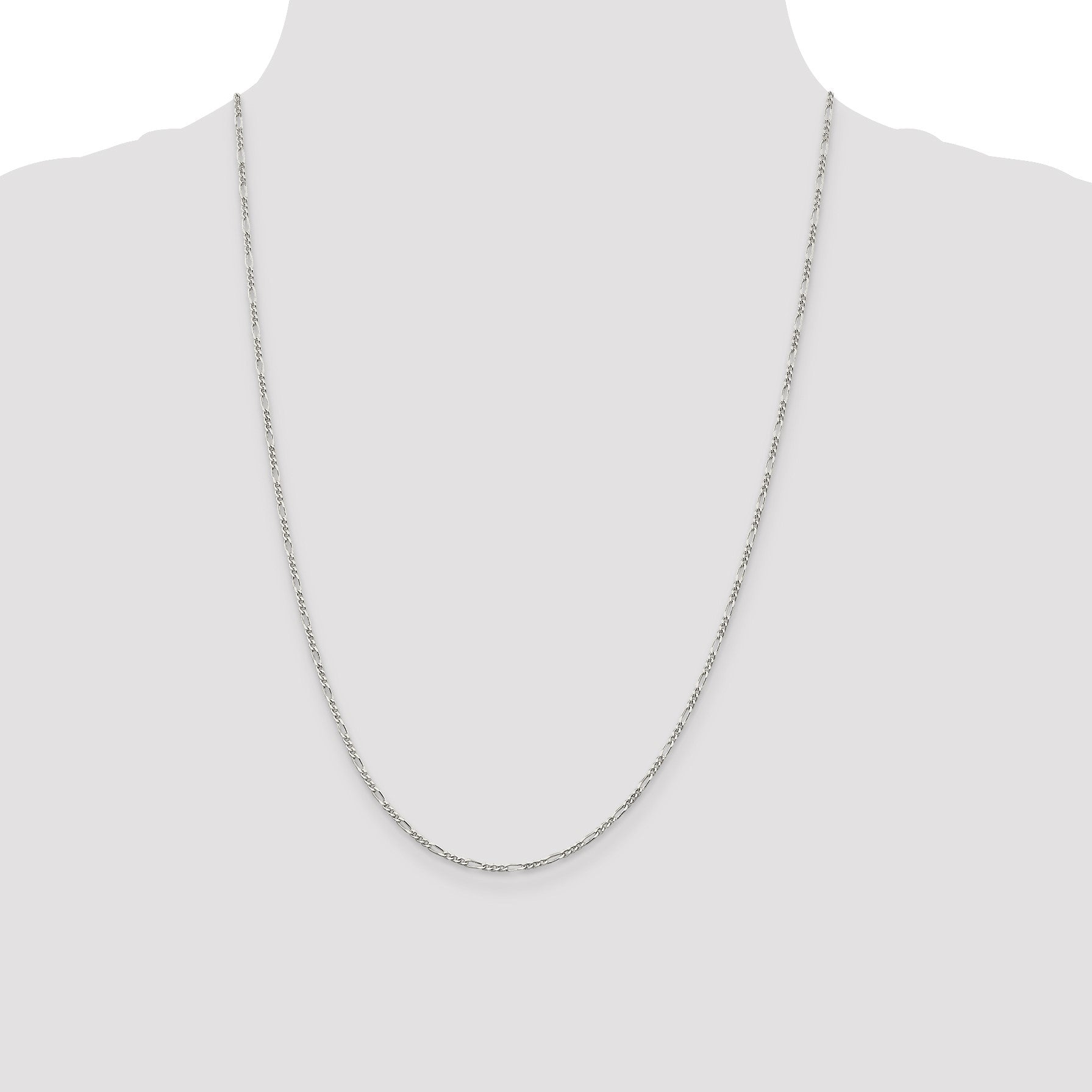 Sterling Silver 1.75mm Figaro Chain
