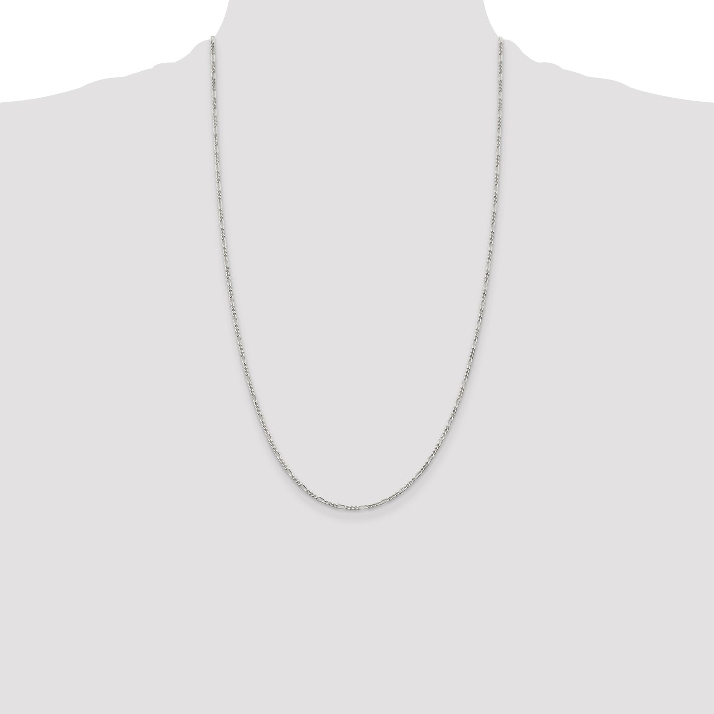 Sterling Silver 1.75mm Figaro Chain