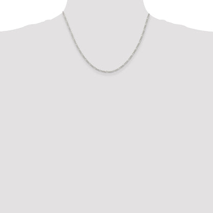 Sterling Silver 2.25mm Figaro Chain