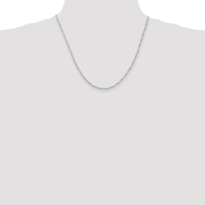 Sterling Silver 2.25mm Figaro Chain